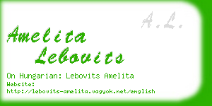 amelita lebovits business card